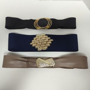Vintage 1980 Fashion Retro Belts Woman Sm/M Set 3